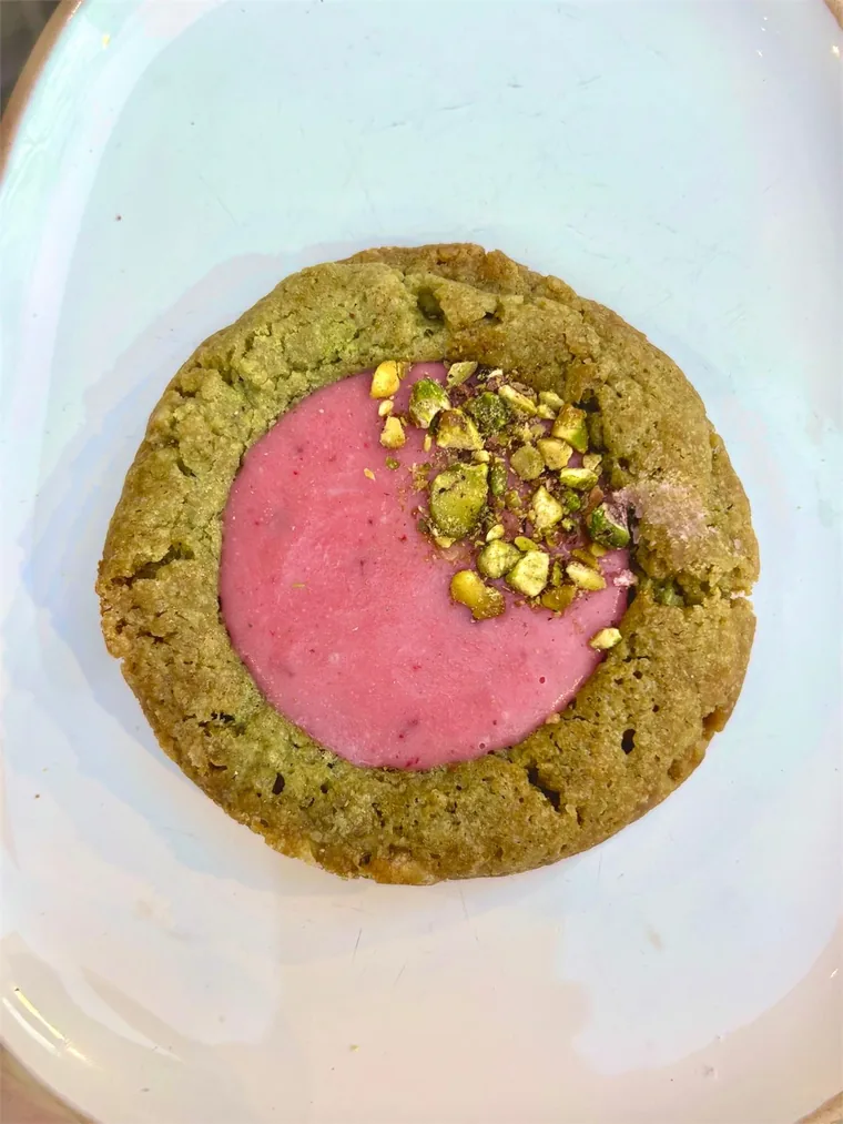 Cookie Pistacho y frambuesa